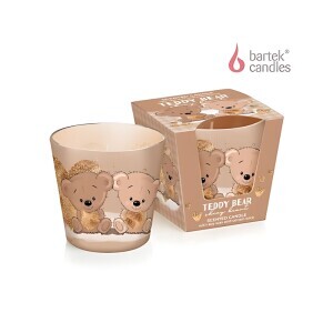 Bartek 115g Svíčka ve skle Bear Shiny Heart (12/krt)