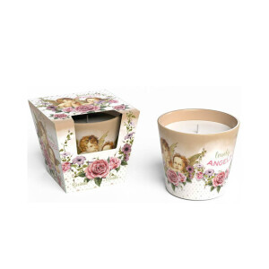 Santo 115g svíčka ve skle Angel Rose (6/krt)