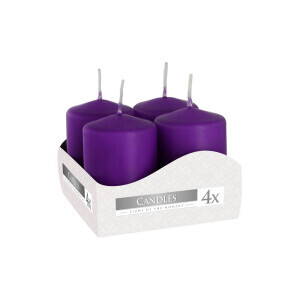 Bispol Svíčka adventní 4ks SW40/60 Nometal Fialova (12/krt)