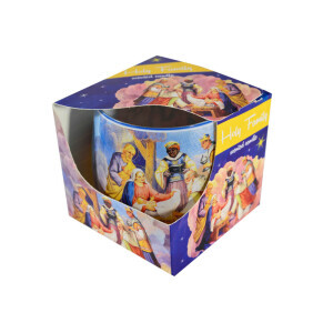 Admit Svíčka ve skle 100g Christmas Holy Family (12/bal)