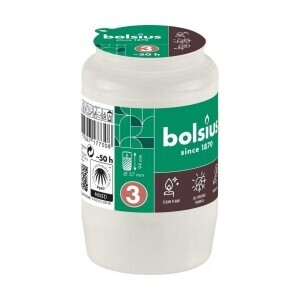 Bolsius Svíčka hřbitovní olejová 50h/RC3 White (20/bal)