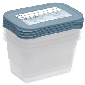 Set dóz+popisovatelným víčkem 4x0,75L modrá(6/krt)