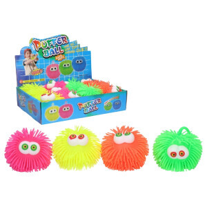 Mačkací míček blikající 10cm 4ass (12/bal 288/krt)