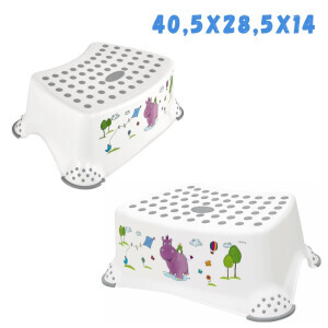 Taburet Deluxe nosnost 80kg bílá 40,5x28,5x14(5/krt)