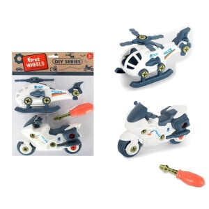 Dopravní prostředky Policie 2ks DIY 15.5cm (36/bal 72/krt)