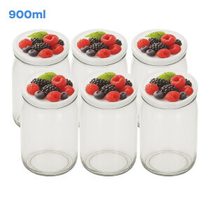 Sklenice zavařovací s víčkem 900ml (6/krt)