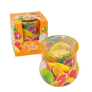 Santo 75g svíčka ve skle Exotic Fruits  (12/krt)