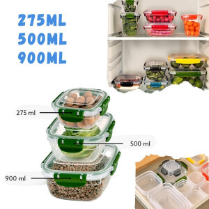 Dunya Dóza plast L&F square set 3ks 275/500/900ml (12/krt)