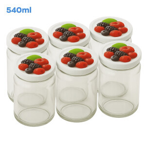 Sklenice zavařovací s víčkem 540ml (6/krt)