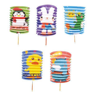 Lampion Válec Zvířata 16cm 6ass (400/krt)