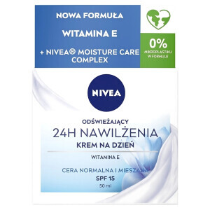 Nivea Pleť.krém 50ml N Refreshing 24H Moisture SPF15 (6/krt)