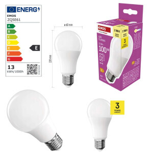 Emos Žárovka Led CLS A60 13W 1521lm E27 WW (10/bal 20/krt)