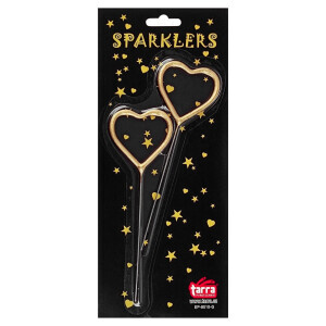Prskavky ve tvaru srdce 2 ks/16,5cm (12/bal 144/krt)