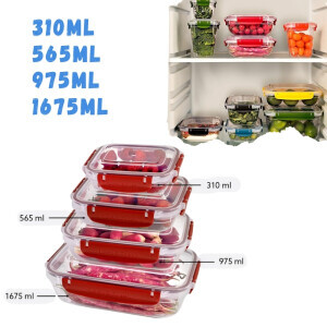 Dunya Dóza plast L&F obdél.  set 4ks 310/565/975/1675ml(12/krt)