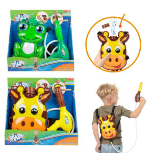 SPLASH Vodní pistole zvířata s batohem 4ass (8/krt)