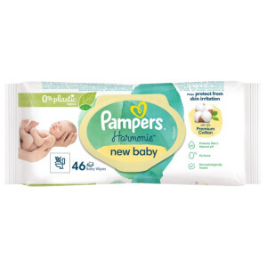 Pampers Vlh.ubrousky 46ks Harmonie New Baby(14/krt)