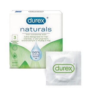 Durex Kondom 3ks Naturals (24/bal 288/krt)