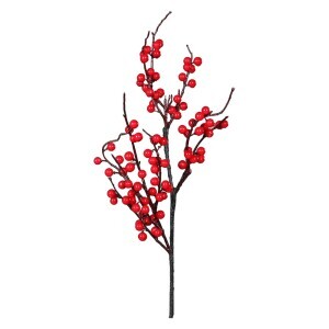 Vánoční větvička bobule červená 70cm (72/bal 360/krt)