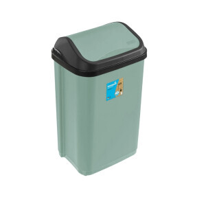 Odpadkový koš s kyvným víkem 25,5x19x38 10L zelená (6/krt)