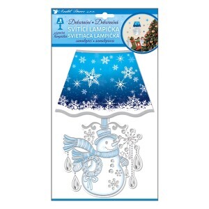 Lampička samolepicí svítící LED sněhulák 27cm (12/bal 48/krt)