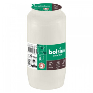 Bolsius Svíčka hřbitovní olejová 100h/RC5 White (24/bal)