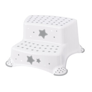 Dvojitý Taburet Deluxe nosnost 120kg bílá 40x37x21(5/krt)