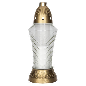 Bispol Svíčka hřbitovní sklo 170g/2dni 4071 White(5/krt)