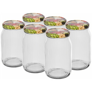 Sklenice zavařovací s víčkem 900ml Ø82 8ks