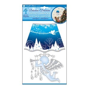 Lampička samolepicí svítící LED anděl 27cm (12/bal 48/krt)