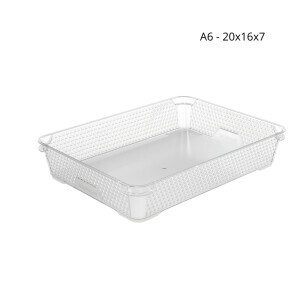 Mini košík A6 průhl. 20x16x7(10/krt)