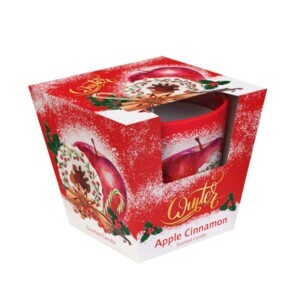 Santo 115g svíčka ve skle Christmas Apple Cinnamon(6/krt)