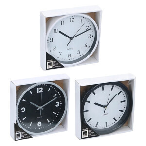 Nástěnné hodiny Ø20xv3,8cm 3as (12/krt)