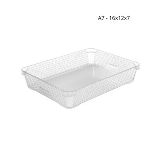 Mini košík A7 průhl. 16x12x7(10/krt)