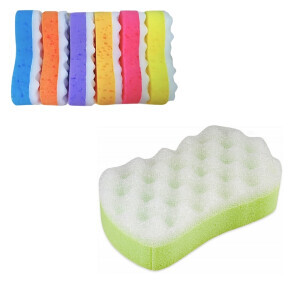 Koupelnová houba 2ks 14x8x5cm 3os (24/krt)