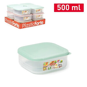 P.Forte Dóza plast Bento Combi čtver. 500Ml VRM (12/bal)