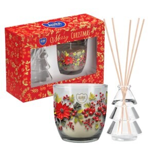Bispol Dár.sada Merry Christmas 100g Svíčka+Vonné tyčinky 75ml (4/krt)