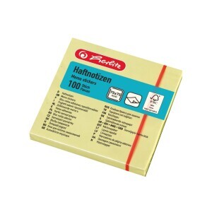 Herlitz Bloček lepicí,75x75,100l,žlutý(6/bal 120/krt)