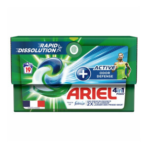 Ariel Gelové kapsle N 19ks 4in1 Active Odor Defense(4/krt)