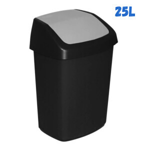 Curver Odpadkový koš 25L Černá/Střibrná (6/krt)