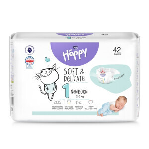 Bella Happy dětské pleny New Born 42ks (8/krt)