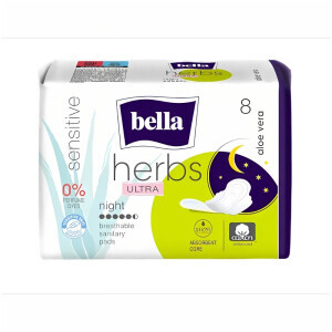 Bella Vložky Herbs Ultra Night Aloe vera 8ks (24/krt)