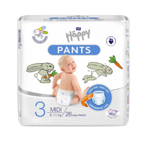 Bella Happy dětské pleny Pants Midi 26ks (10/krt)