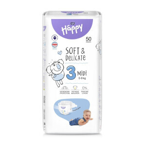 Bella Happy dětské pleny Midi 50ks (6/krt)