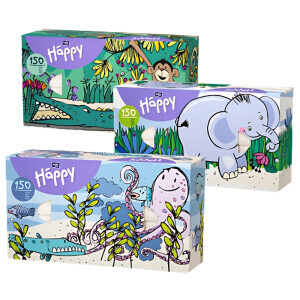 Bella Happy Box papír.kapesník 150ks (25/krt)