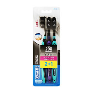 Oral-B Zubní kartáček 3ks N Ultra Thin Sensitive Black Extra Soft (96/krt)