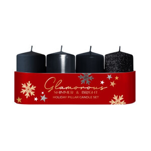 Bartek Svíčka adventní 40x70 Glamorous černá MIX (26/krt)