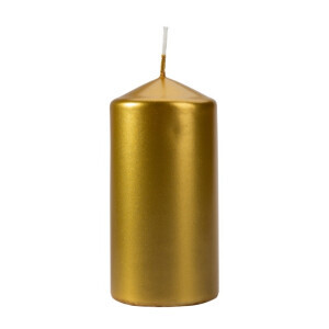 Bispol Svíčka Pillar 50/120 a1 gold metallic(6/krt)