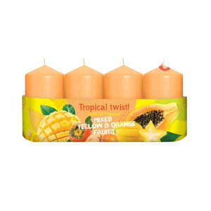 Bartek Svíčka adventní 50x70 4ks Tropical twist yellow (26/krt)