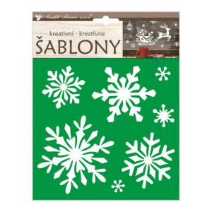 Kreativní plastové šablony vločky 18x23cm (48/bal 288/krt)