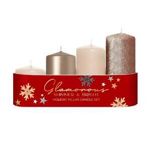 Bartek Svíčka adventní 4ks schody 40/55-70-85-100 Glamorous Capucino MIX (12/krt)